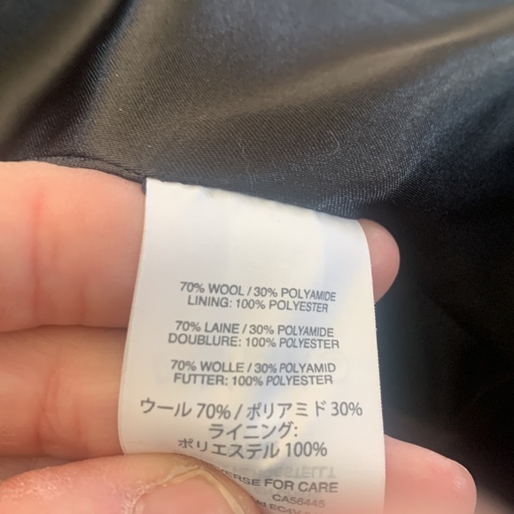 EUC jcrew 8/8P black Cocoon coat Italian stadium-cloth wool - Picture 10 of 15